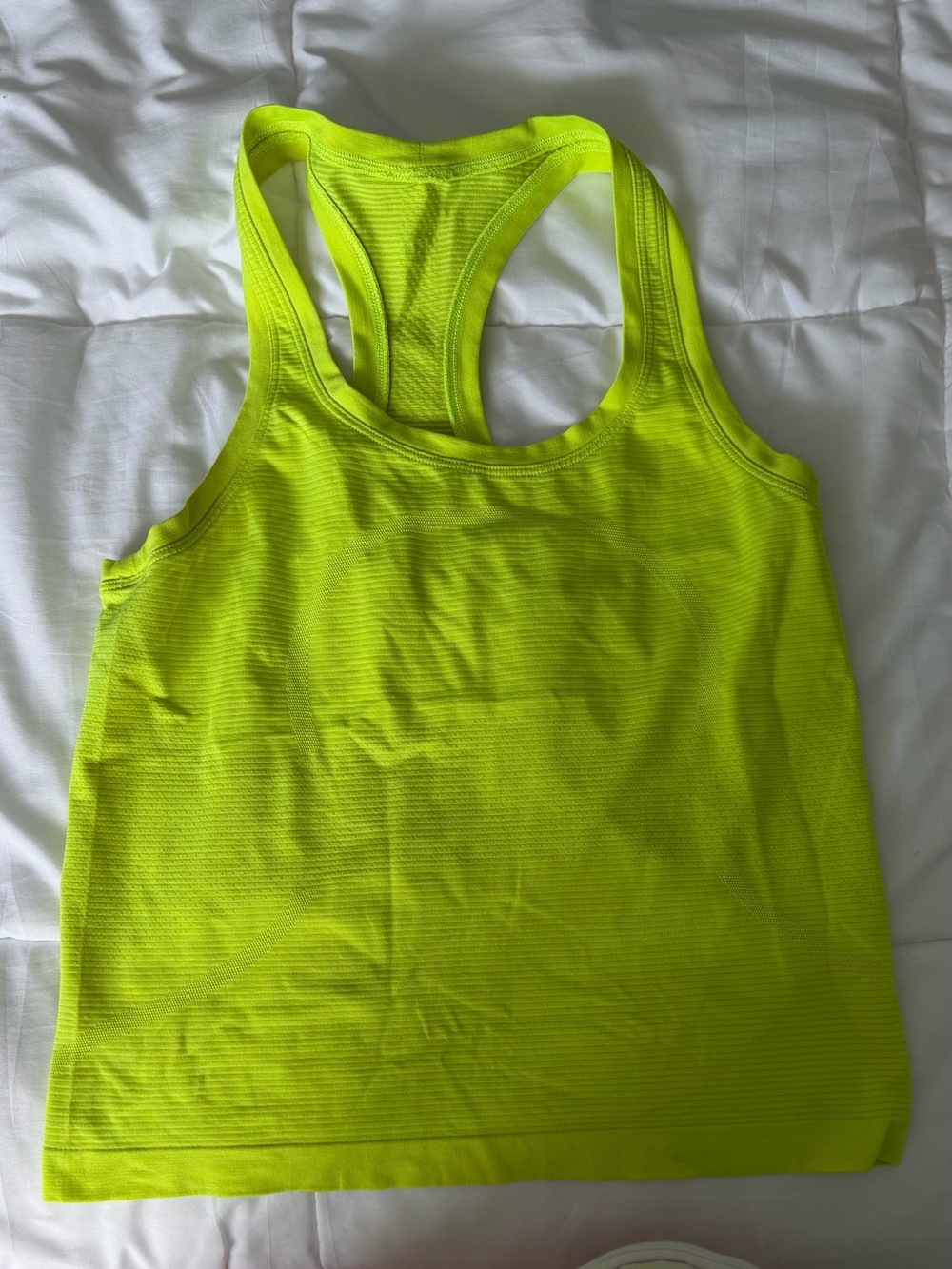 Lululemon Neon Yellow Racerback Athletic Tank Top